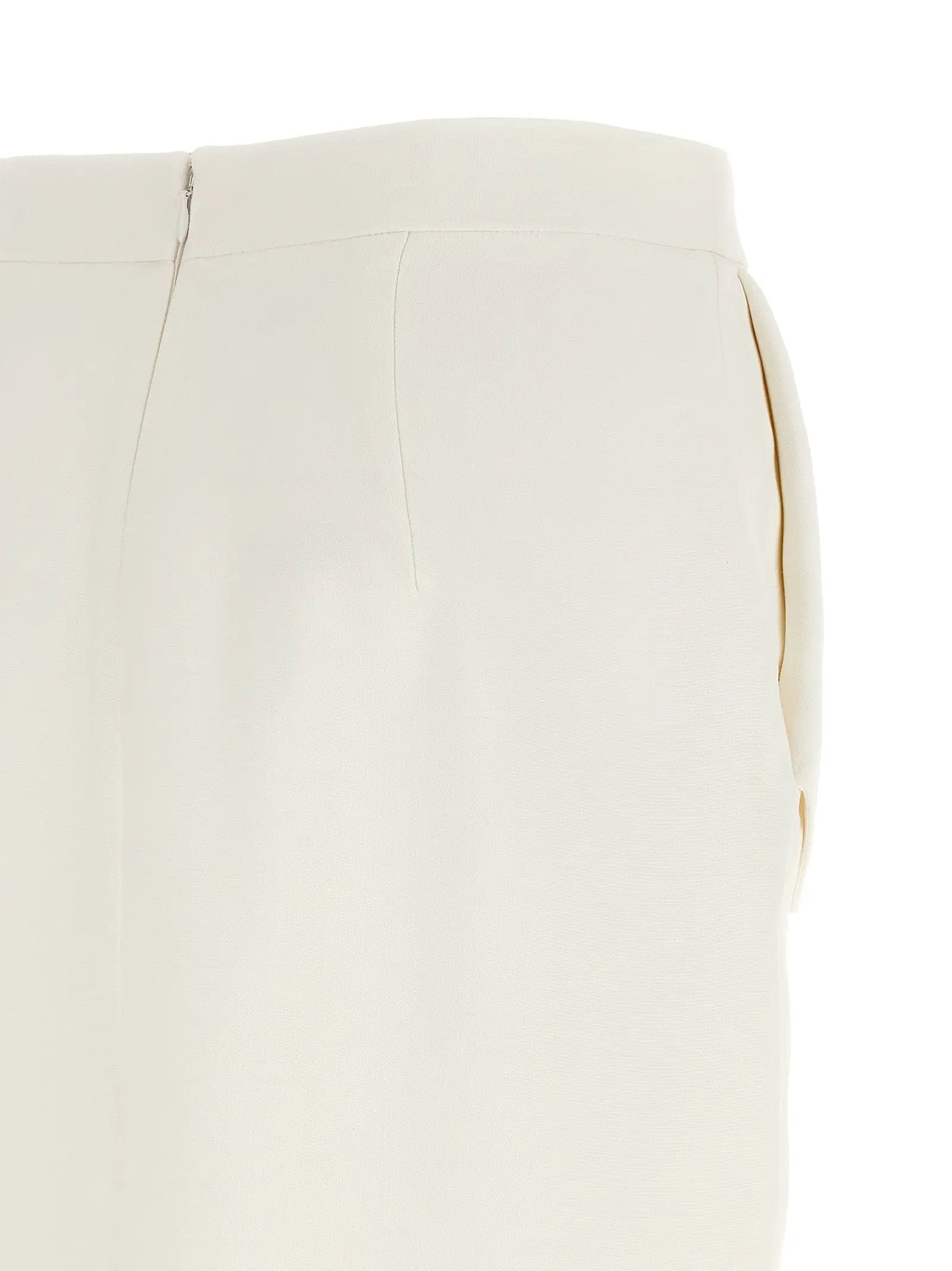 Stella McCartney White Polyester Midi Skirt