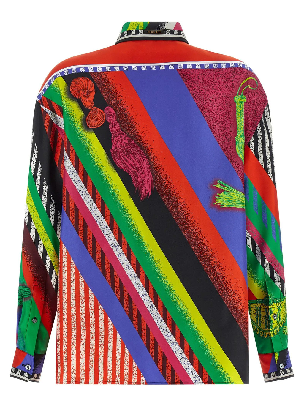 Chemisier en soie multicolore Versace