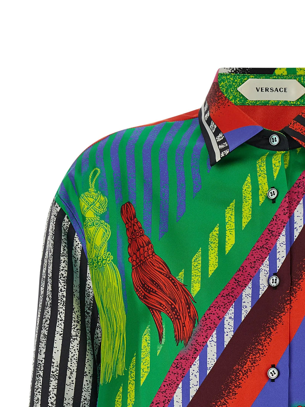 Chemisier en soie multicolore Versace