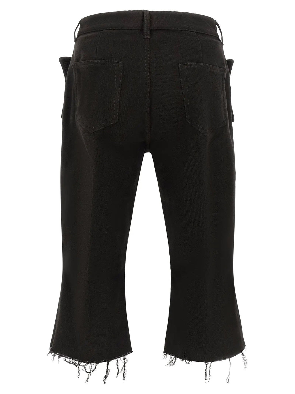 Rick Owens Black Cotton Cargo Pants