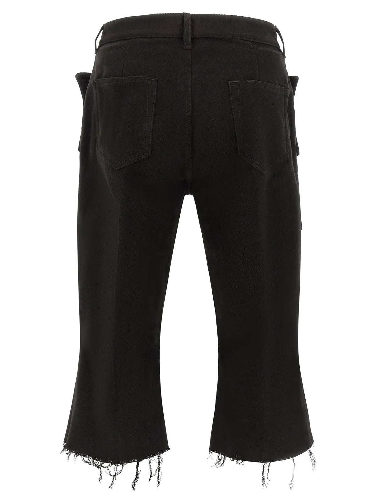 Rick Owens Black Cotton Cargo Pants