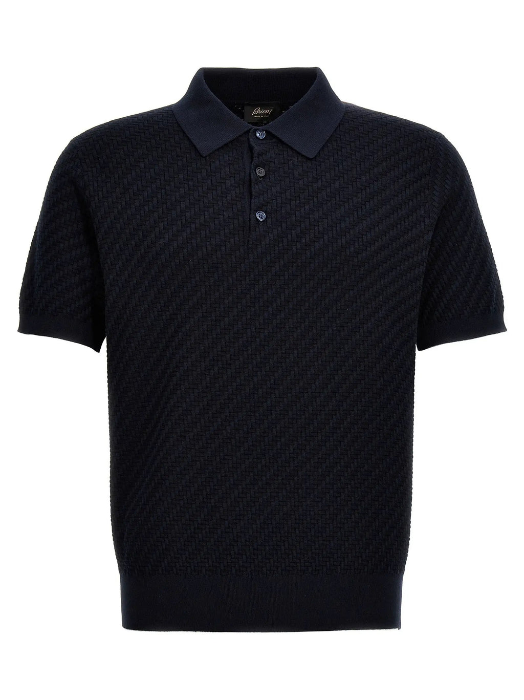 Brioni Blue Cotton Polo Shirt