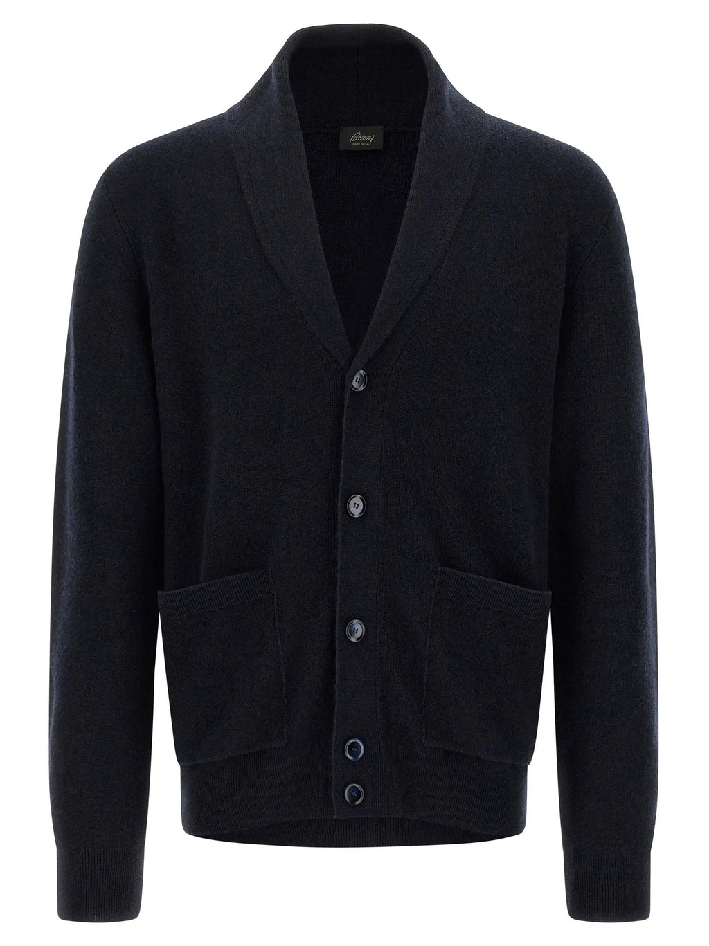 Brioni Blue Cashmere Cardigan
