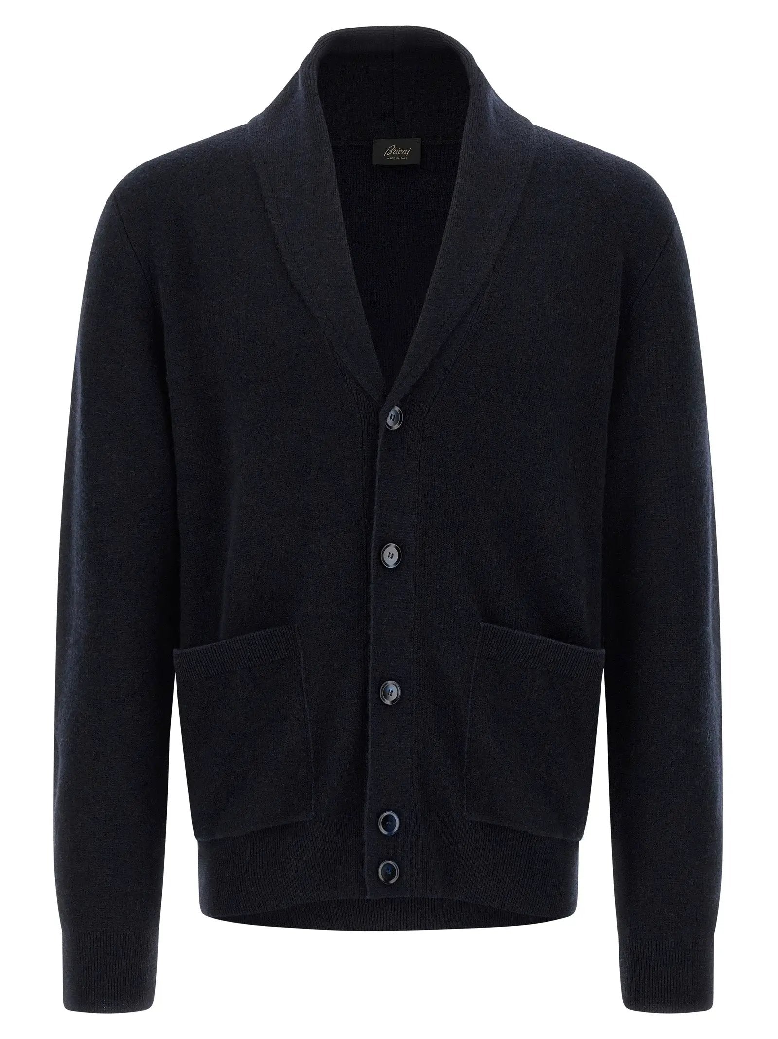 Brioni Blue Cashmere Cardigan