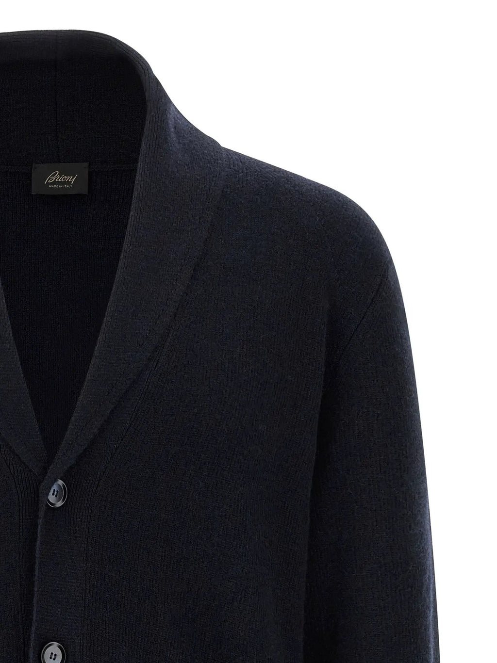 Brioni Blue Cashmere Cardigan