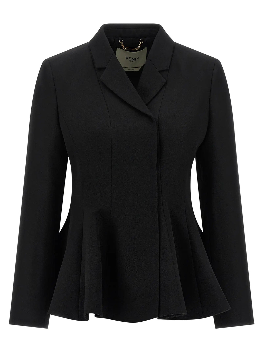Fendi Black Virgin Wool Blazer