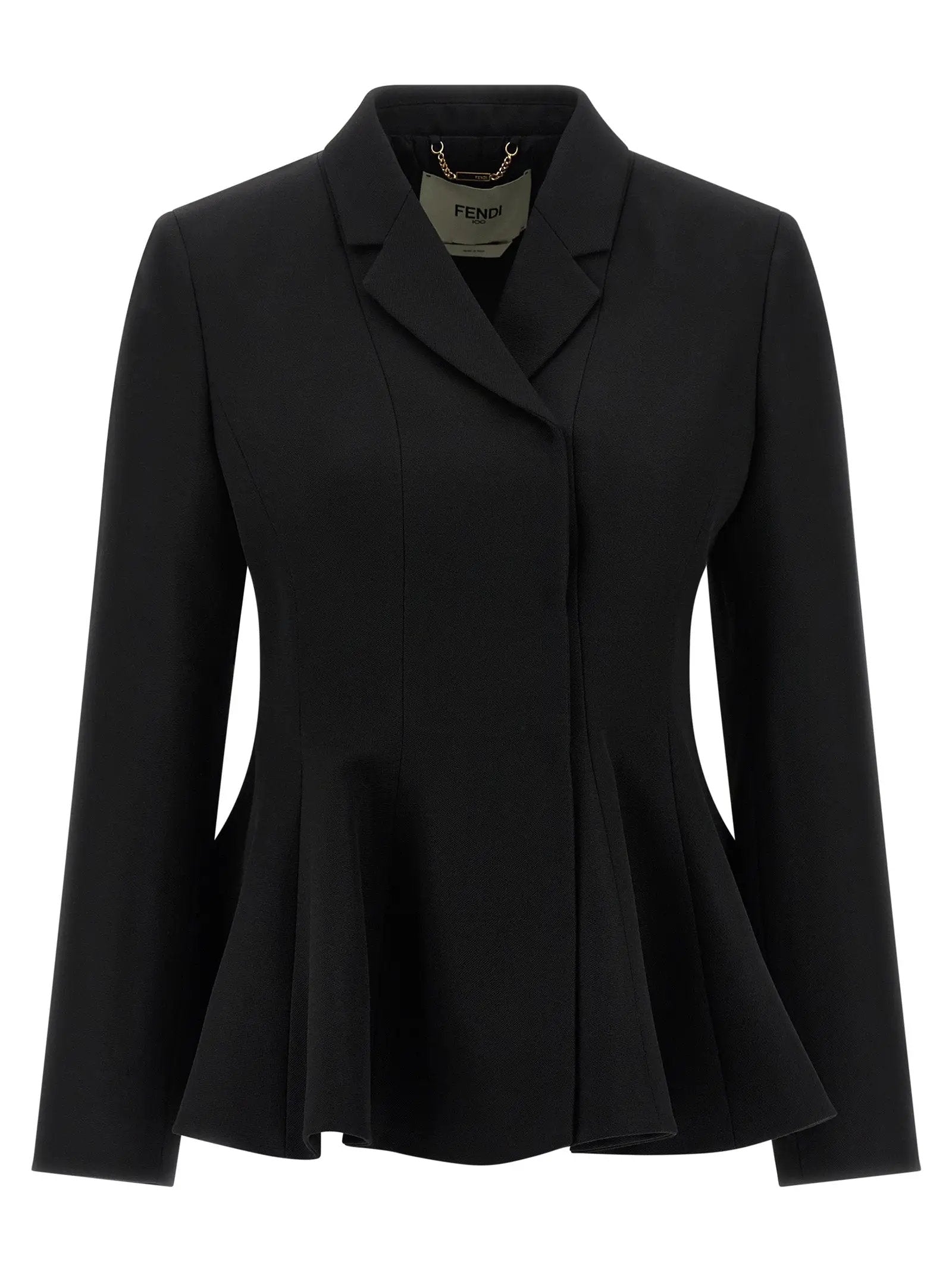 Fendi Black Virgin Wool Blazer