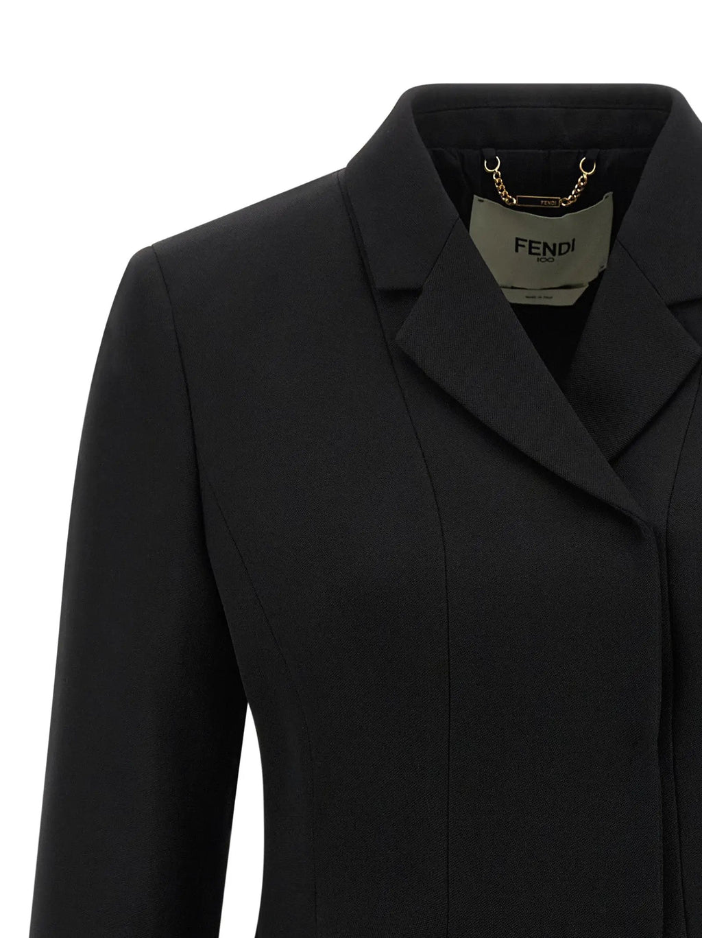 Fendi Black Virgin Wool Blazer