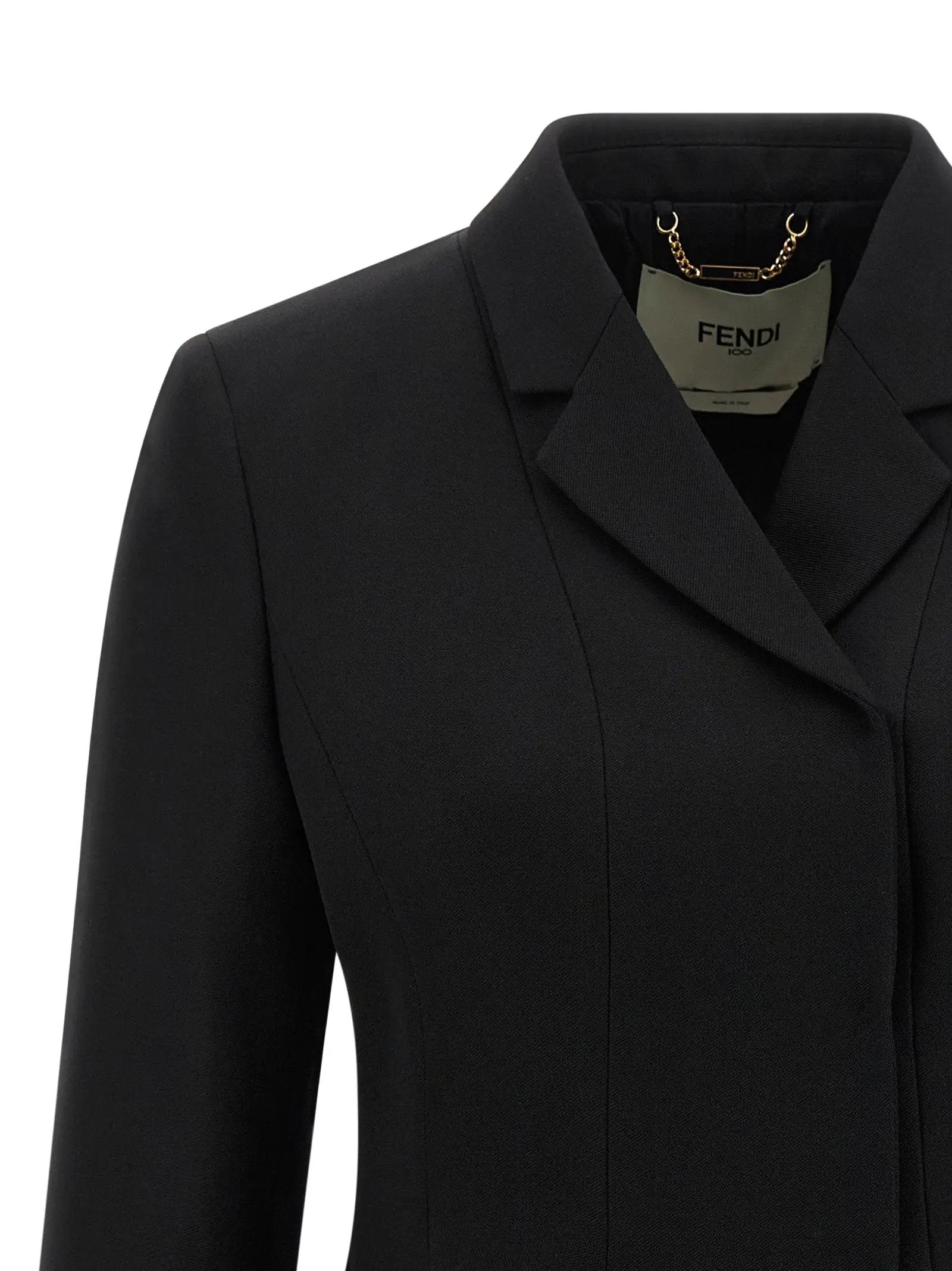 Fendi Black Virgin Wool Blazer