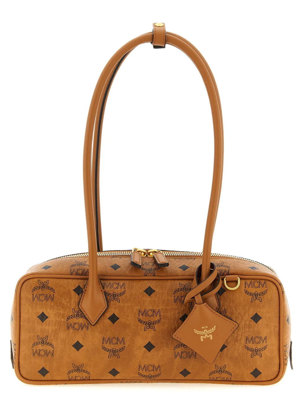 MCM Brown Polyethylene Shoulder Bag