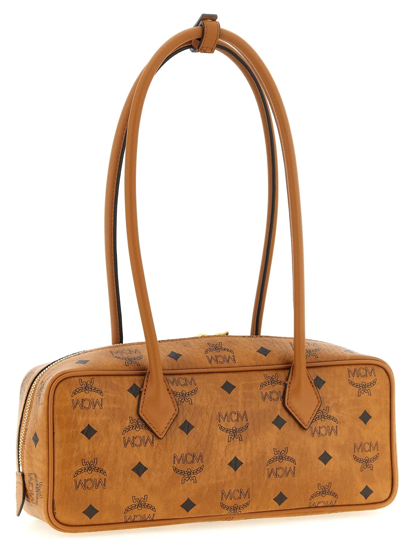 MCM Brown Polyethylene Shoulder Bag