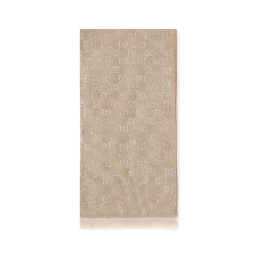 Gucci Beige Wool Oves Aries Foulard