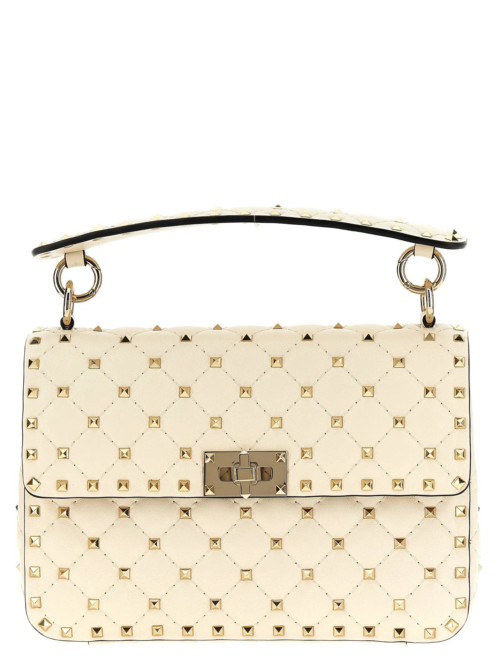 Valentino Garavani White Lamb Leather Shoulder Bag