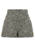 Versace Bicolor Virgin Wool Bermuda Shorts