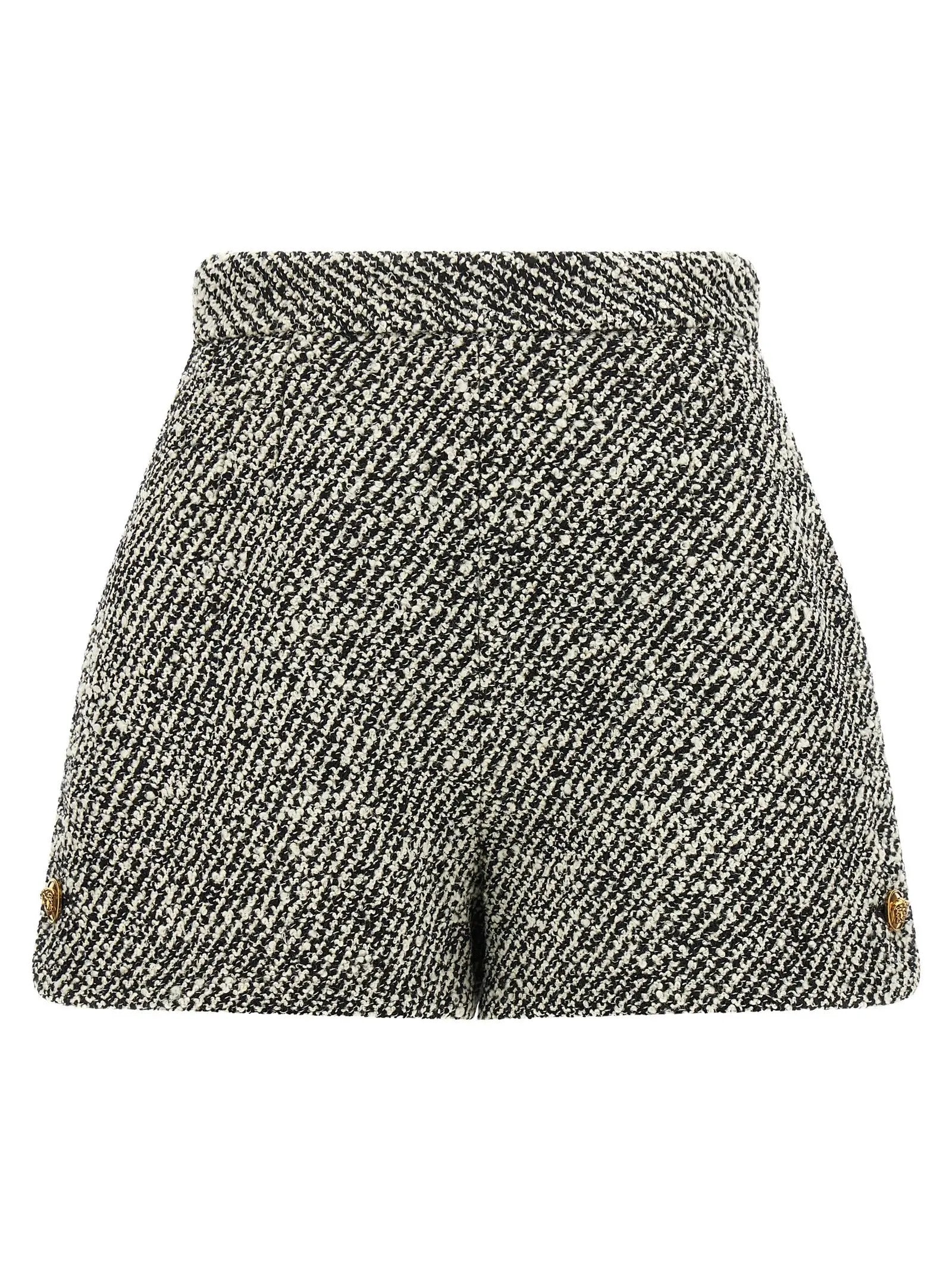 Versace Bicolor Virgin Wool Bermuda Shorts