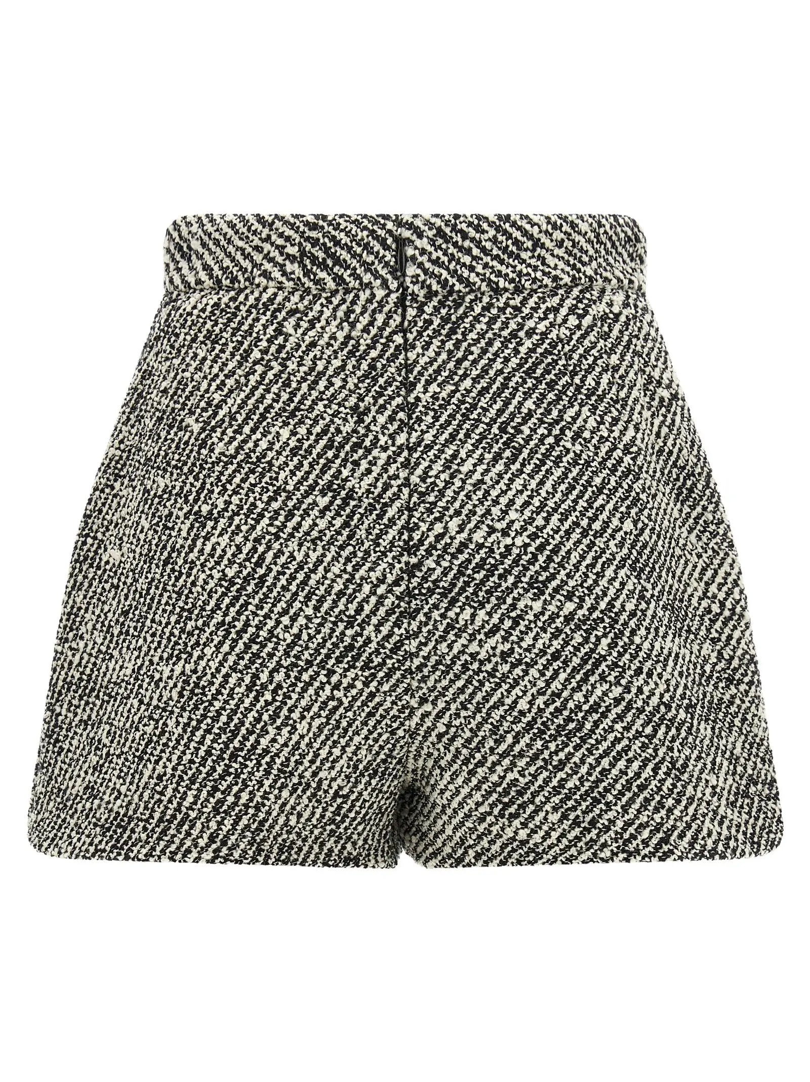 Versace Bicolor Virgin Wool Bermuda Shorts