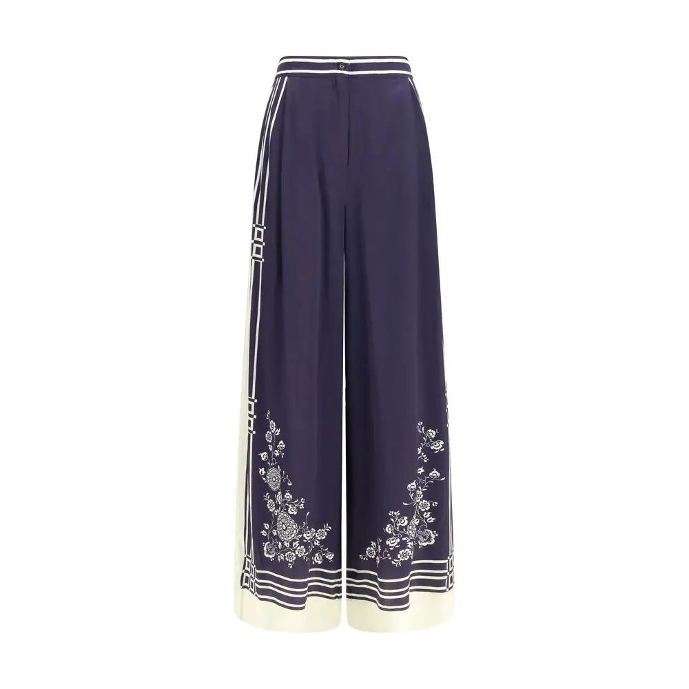Alemais Alemais Blue Silk Casual Pants