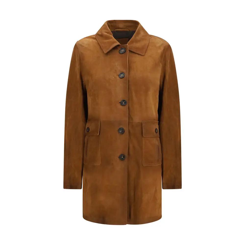 Valstar Valstar Brown Calf Leather Bos Taurus Full-Length Jacket