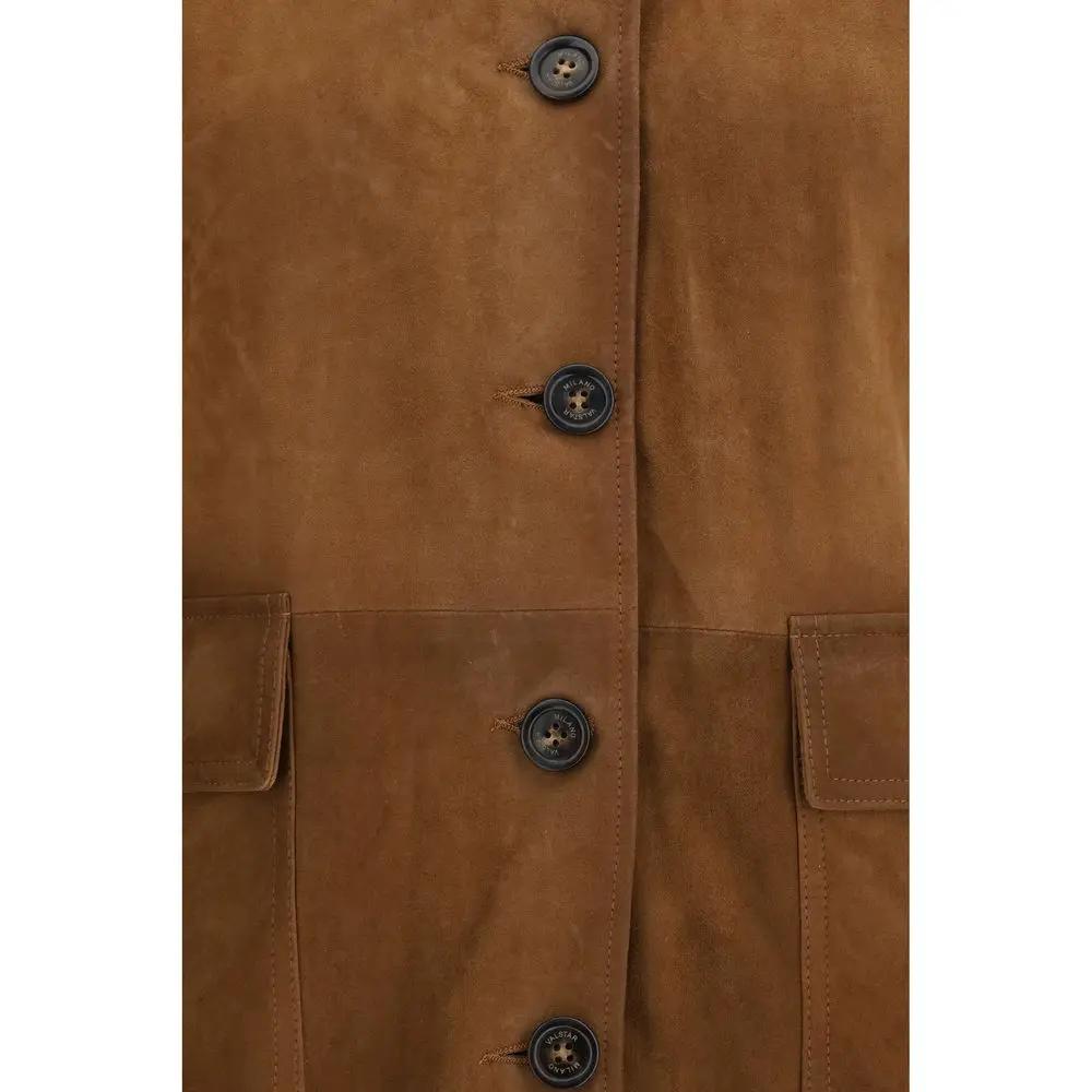 Valstar Valstar Brown Calf Leather Bos Taurus Full-Length Jacket