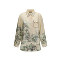 Alemais Beige Silk Blouse