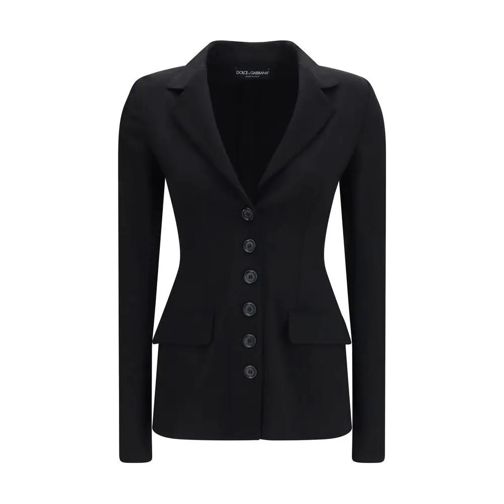 Dolce & Gabbana Black Wool Oves Aries Full-Length Jacket