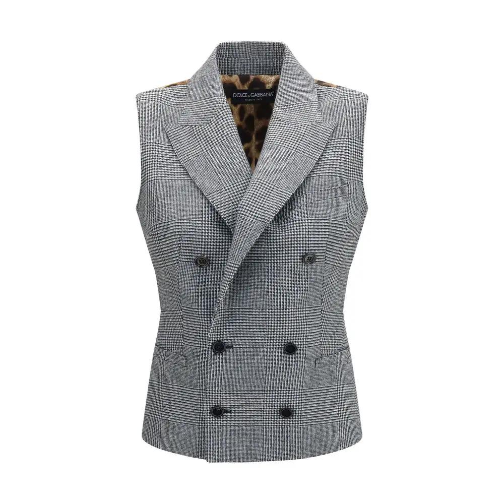 Dolce & Gabbana Gray Wool Oves Aries Waistcoat