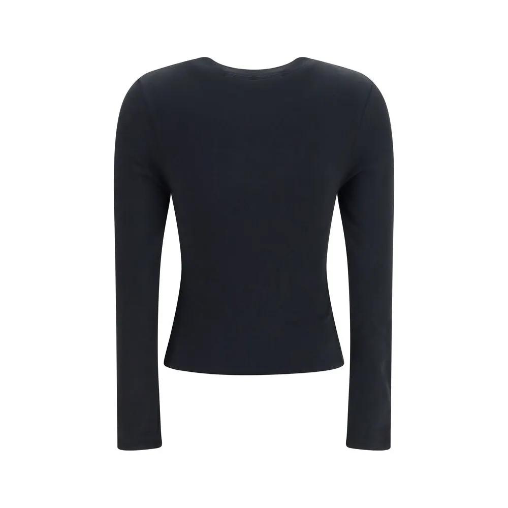 Alexander Wang Black Cotton Long Sleeve T-Shirt