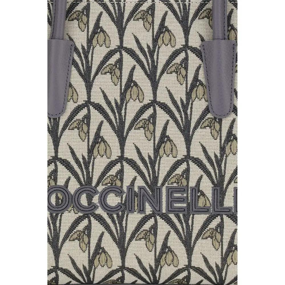 Coccinelle Gray Fabric Shoulder Bag