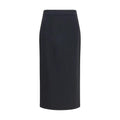 Dolce & Gabbana Black Wool Oves Aries Long Skirt