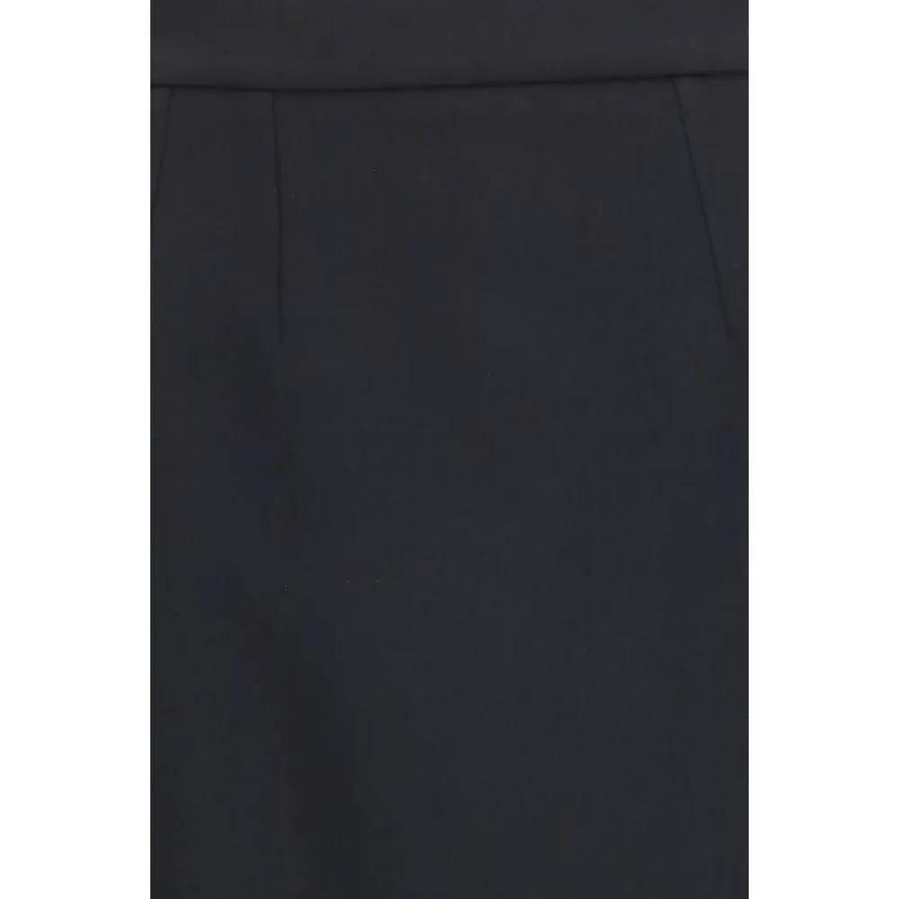 Dolce & Gabbana Black Wool Oves Aries Long Skirt