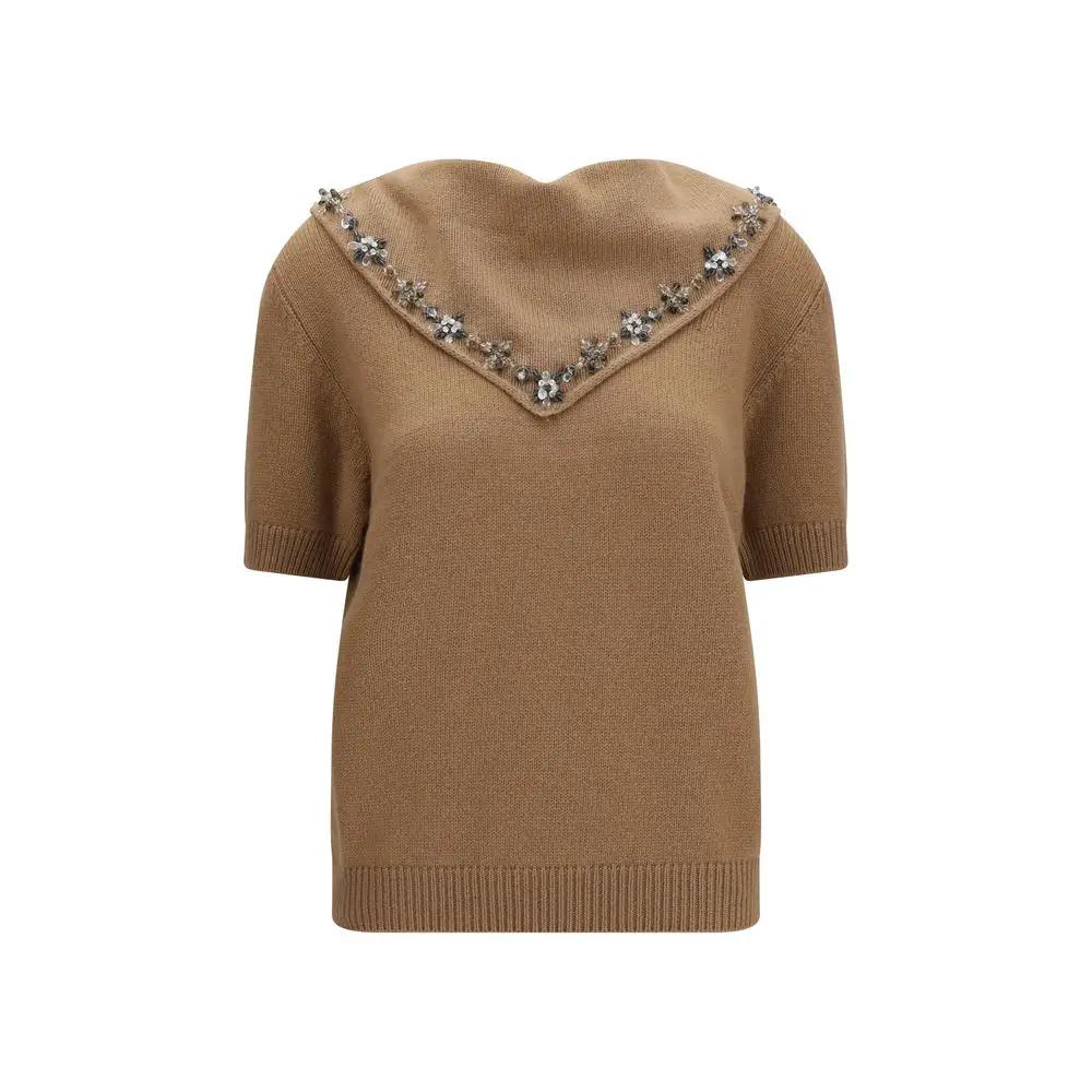 Prada Brown Cashmere Sweatshirt
