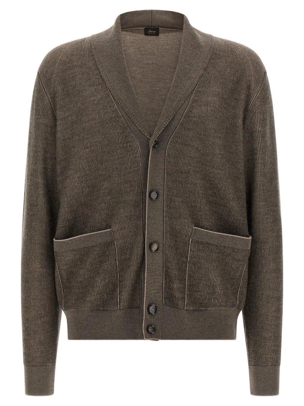 Brioni Brown Cashmere Cardigan
