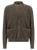 Brioni Brown Cashmere Cardigan