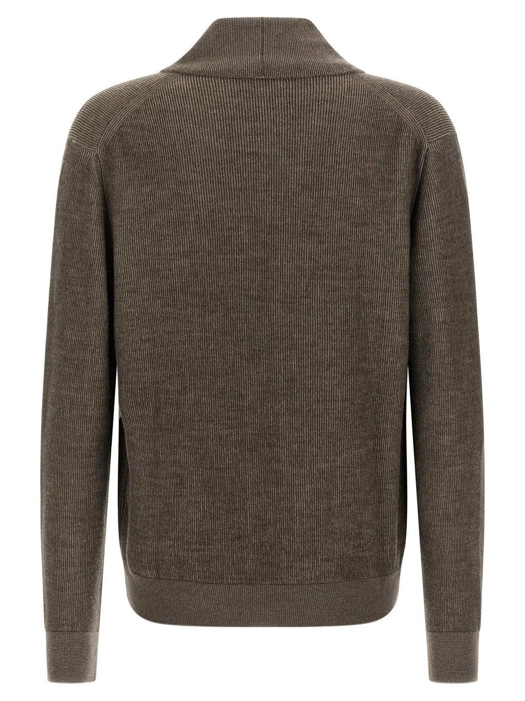 Brioni Brown Cashmere Cardigan