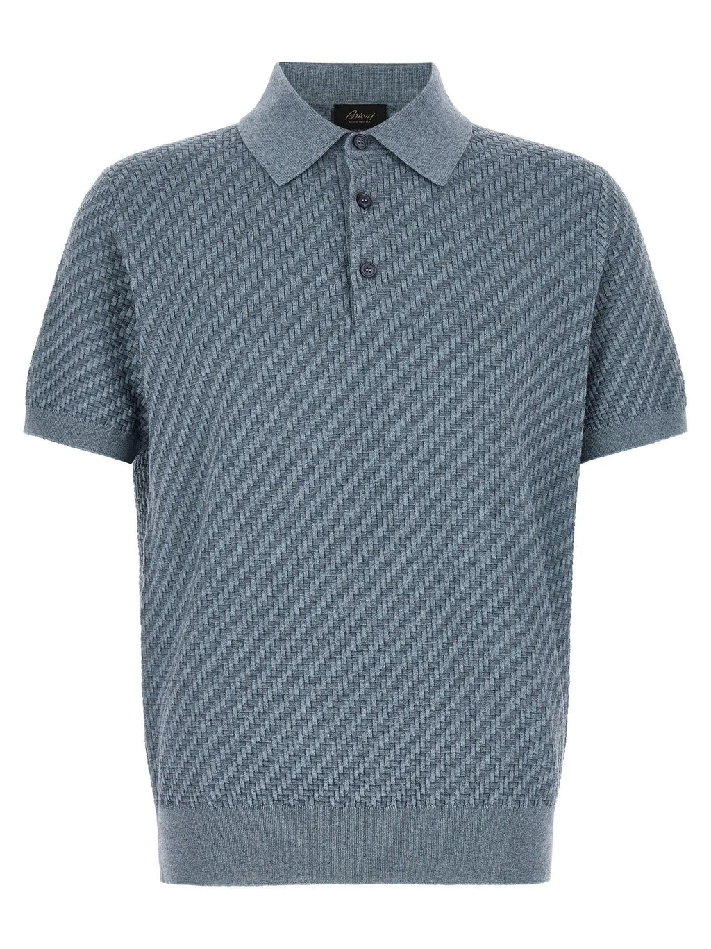 Brioni Blue Cotton Polo Shirt
