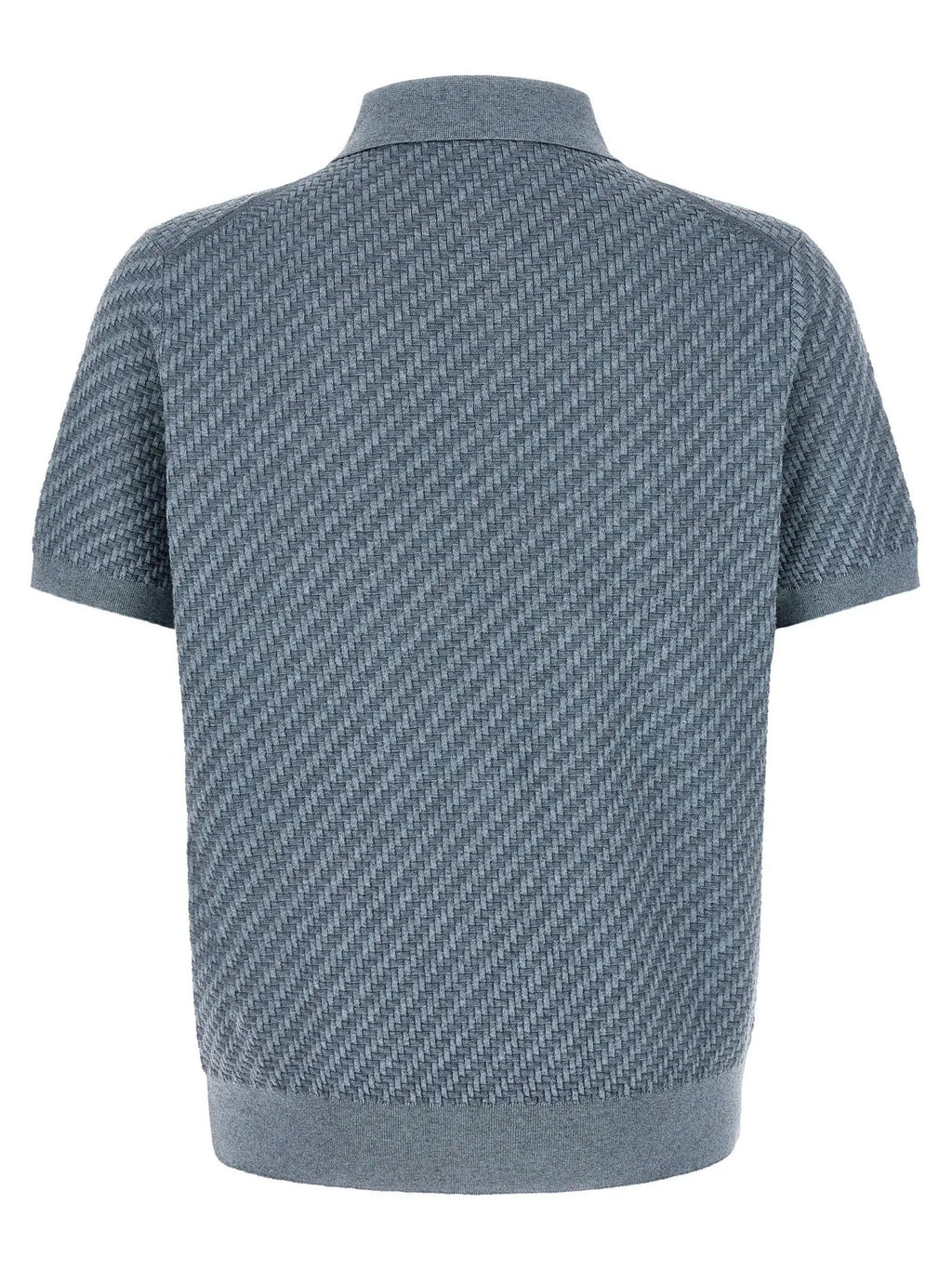 Brioni Blue Cotton Polo Shirt