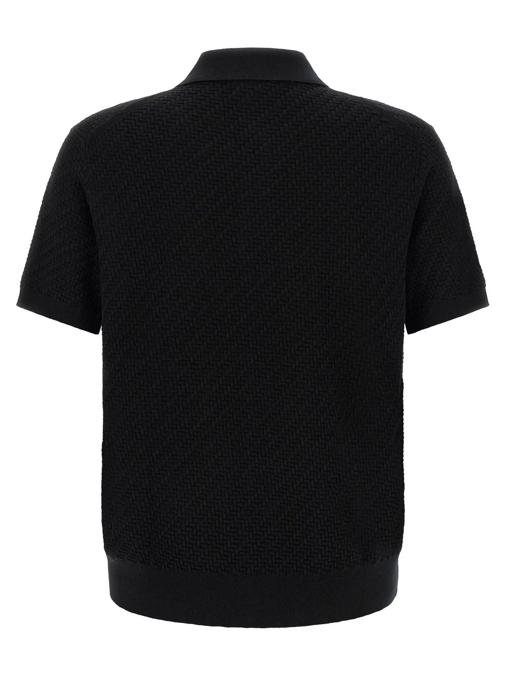 Brioni Black Cotton Polo Shirt