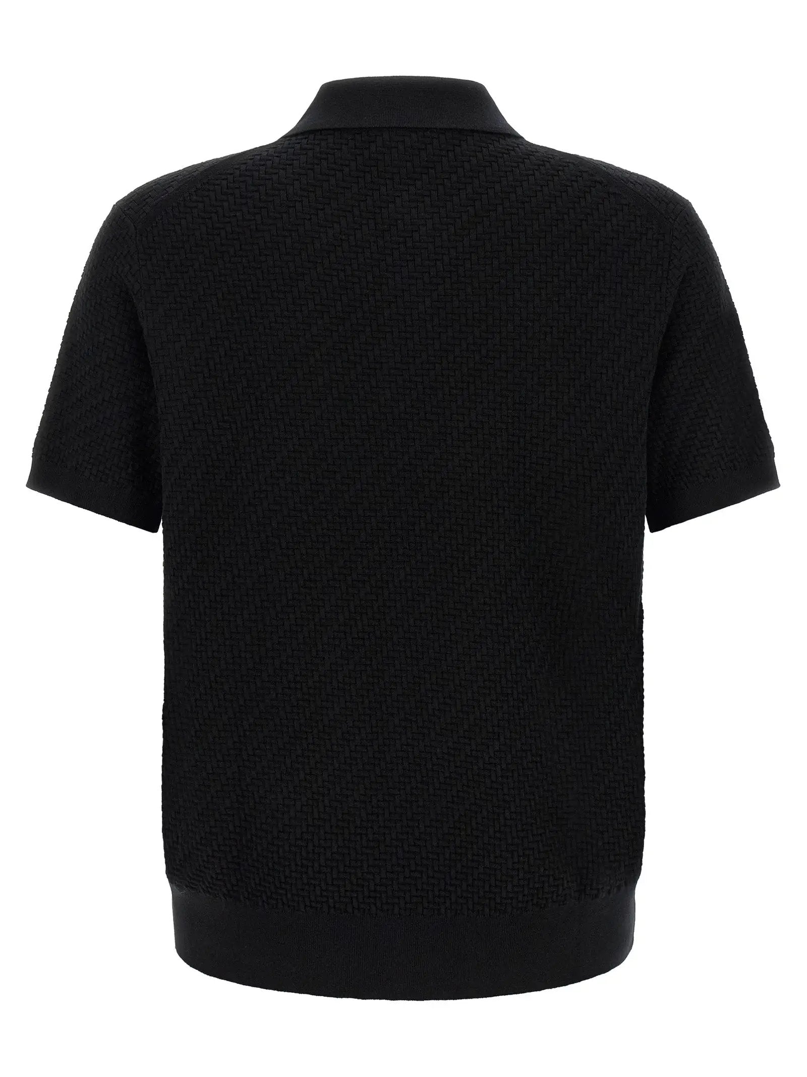 Brioni Black Cotton Polo Shirt
