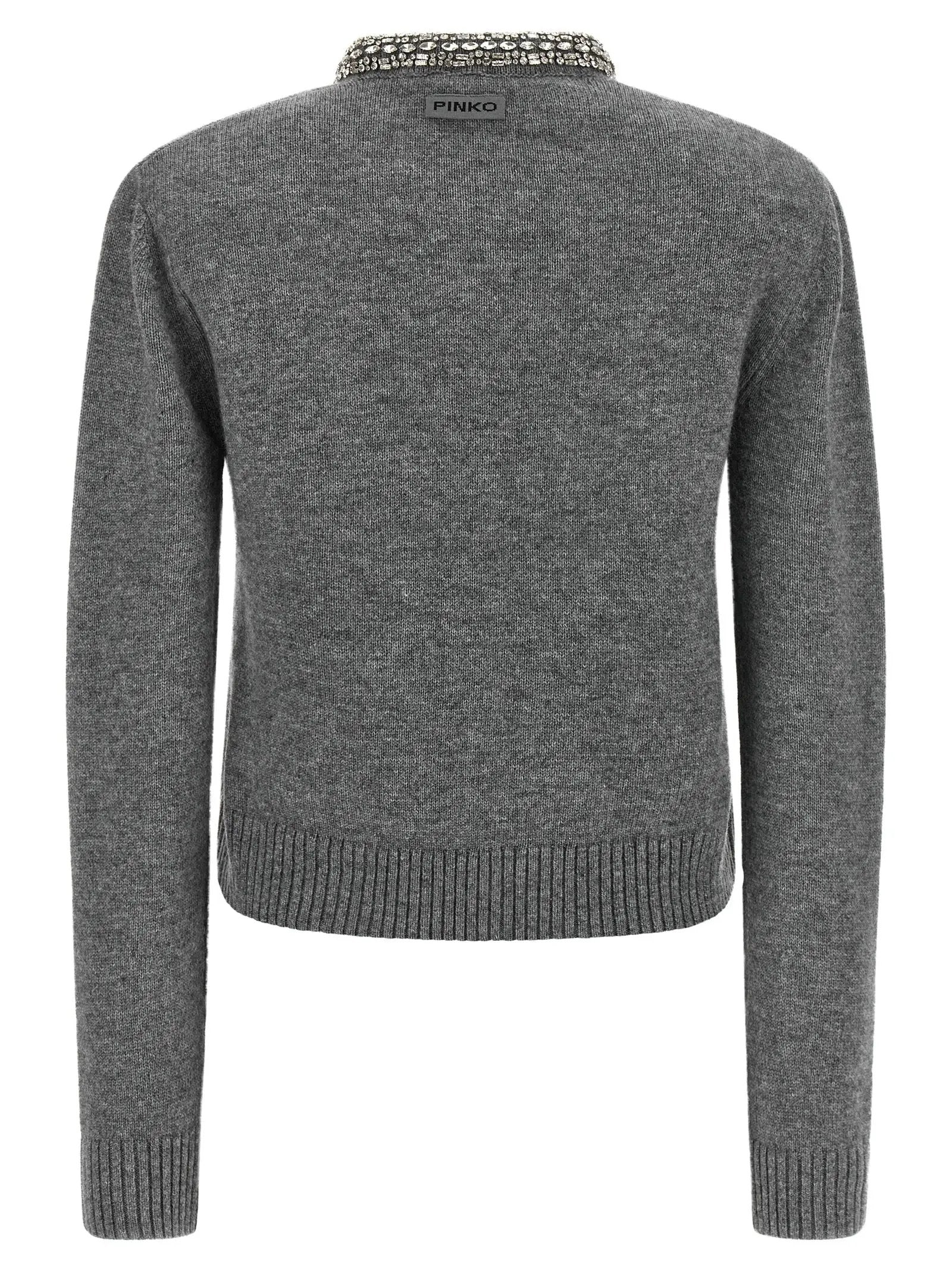 PINKO Gray Wool Cardigan