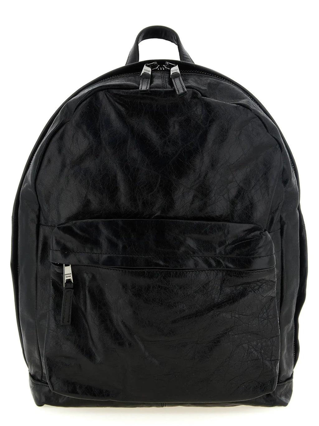 GIORGIO BRATO Black Lamb Leather Backpack
