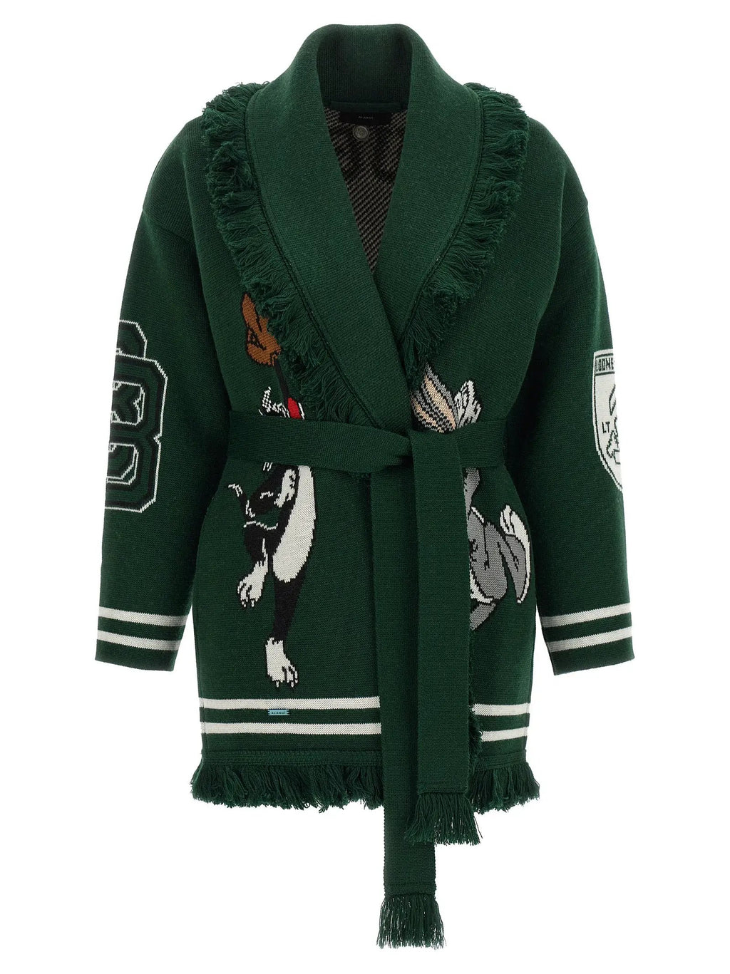 Alanui Bicolor Virgin Wool Cardigan