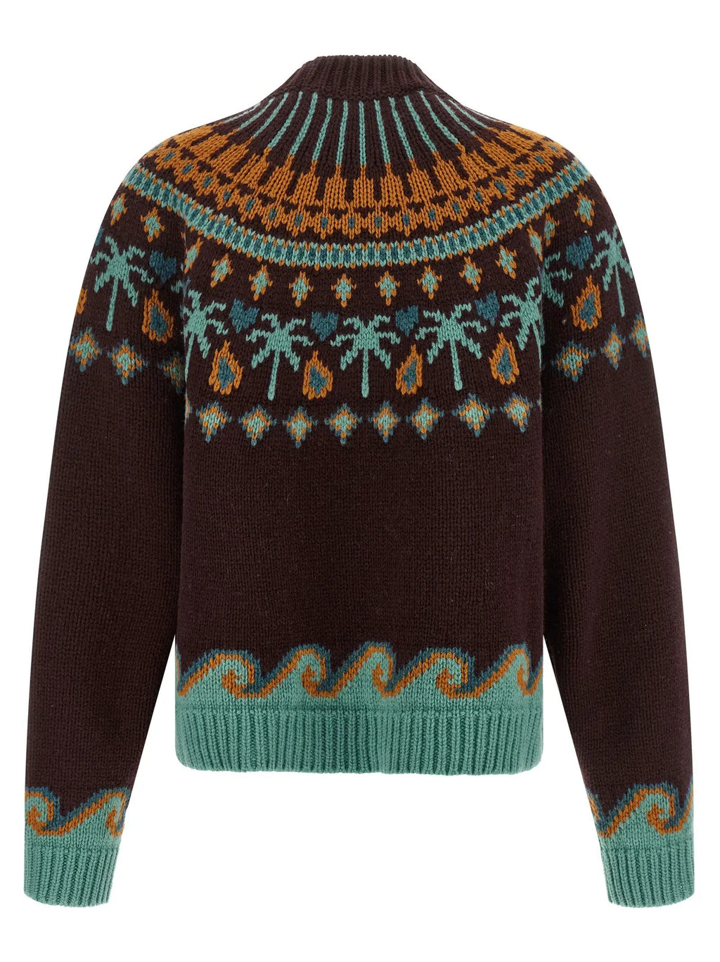 Alanui Brown Virgin Wool Cardigan