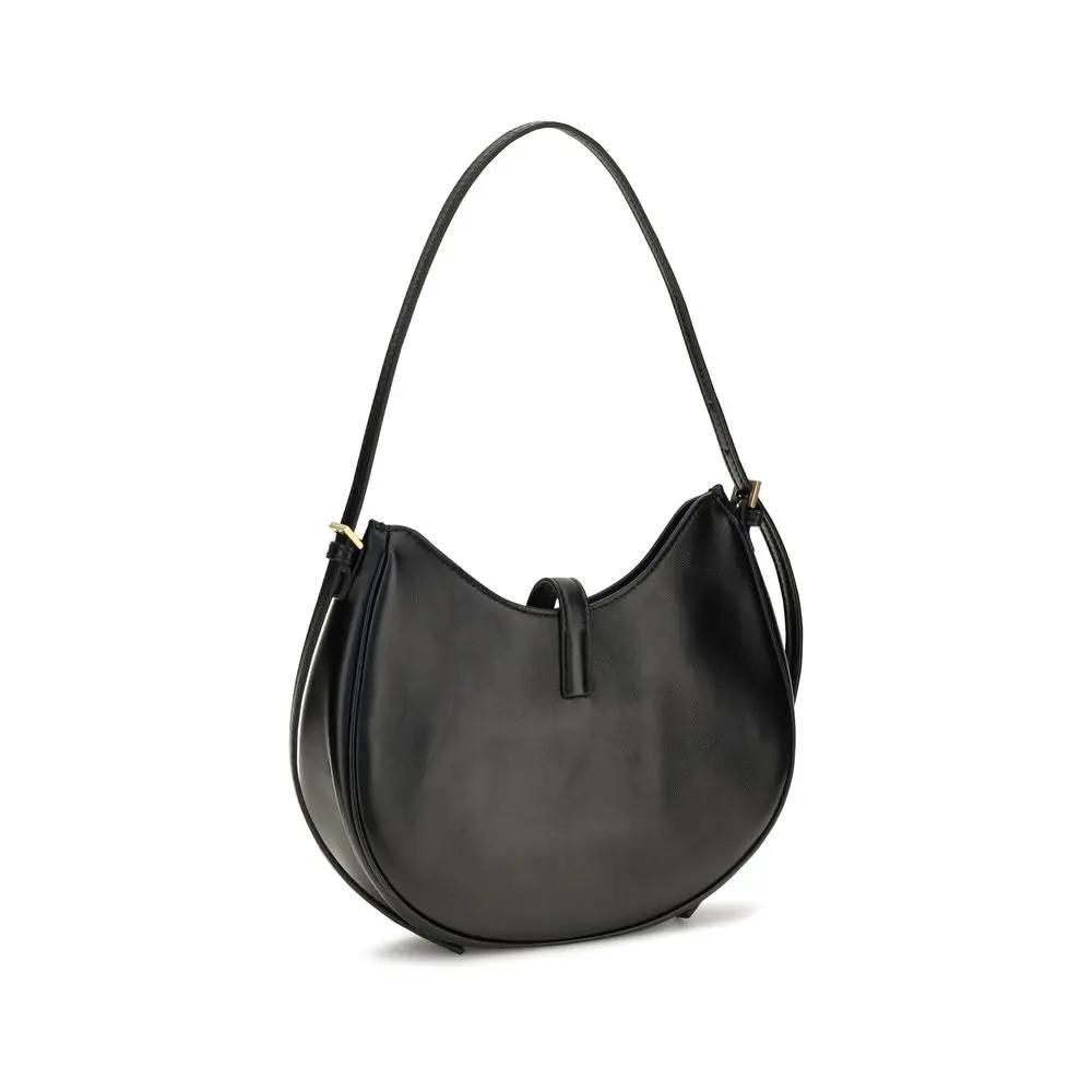 Versace Versace Black Calf Leather Bos Taurus Shoulder Bag