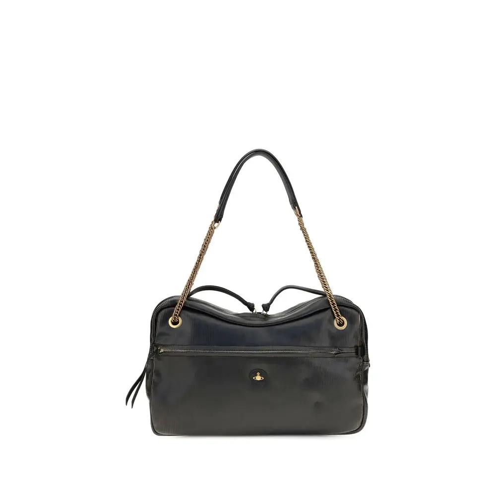 Vivienne Westwood Vivienne Westwood Black Calf Leather Bos Taurus Shoulder Bag