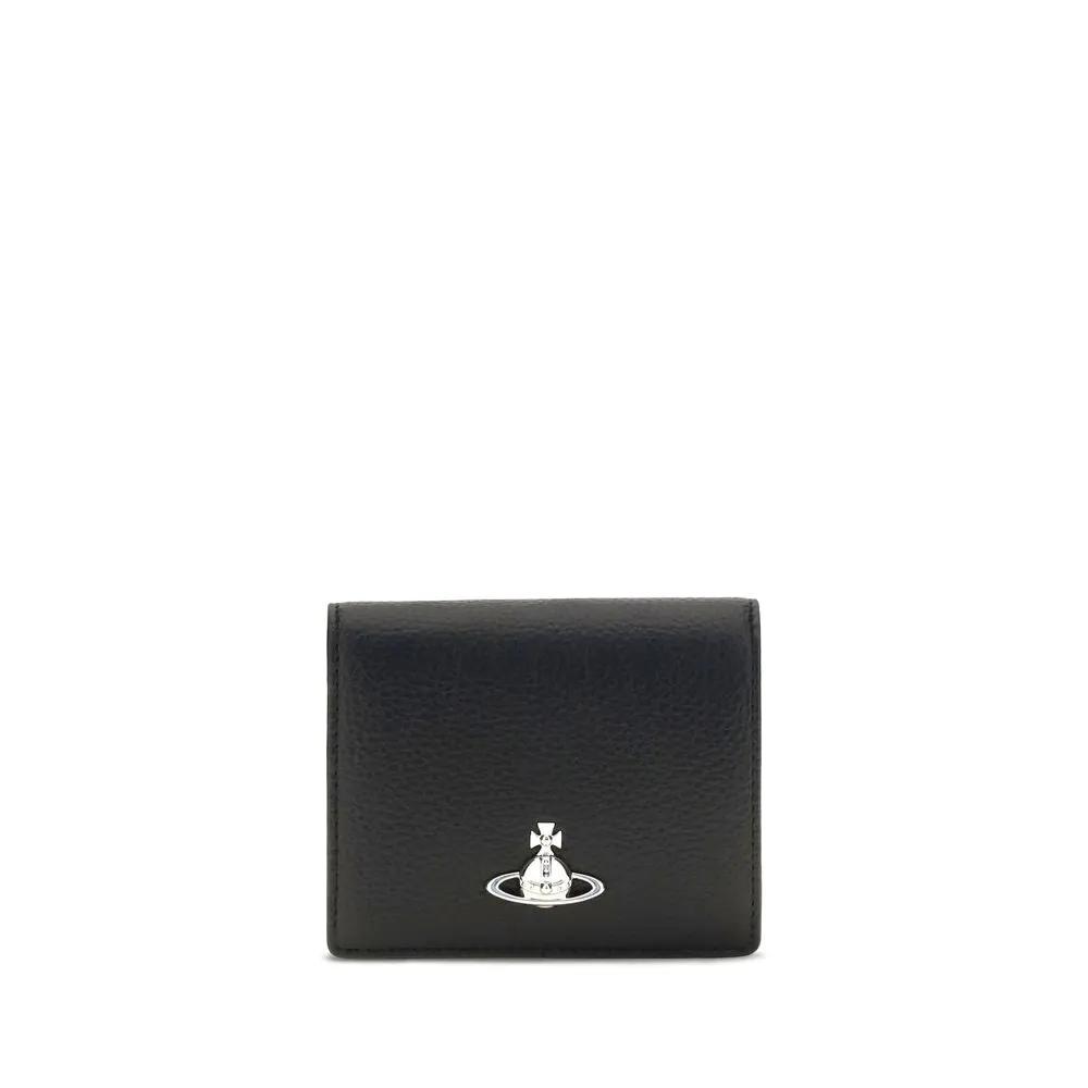 Vivienne Westwood Black Calf Leather Bos Taurus Wallet