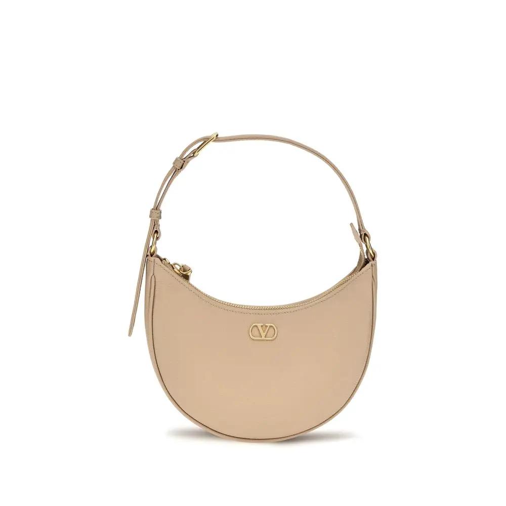 Valentino Garavani Valentino Garavani Beige Calf Leather Bos Taurus Shoulder Bag