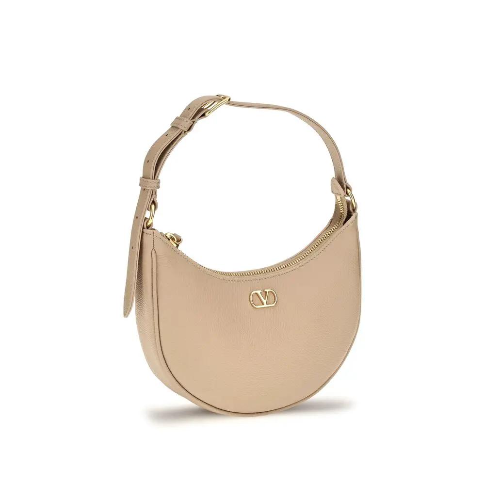 Valentino Garavani Valentino Garavani Beige Calf Leather Bos Taurus Shoulder Bag