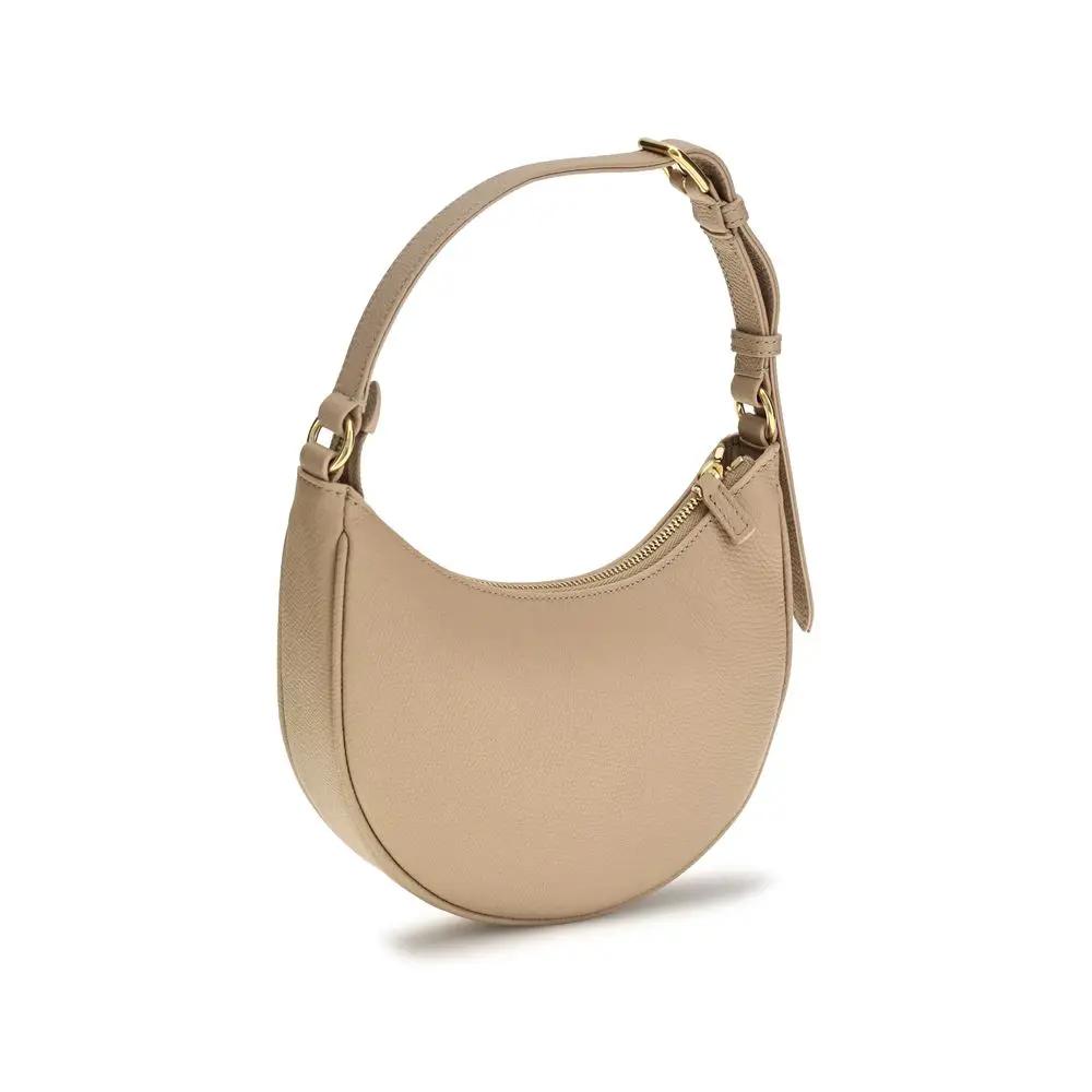 Valentino Garavani Valentino Garavani Beige Calf Leather Bos Taurus Shoulder Bag