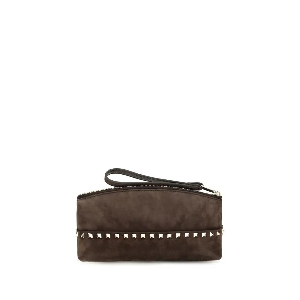 Valentino Garavani Valentino Garavani Brown Suede Leather Handbag