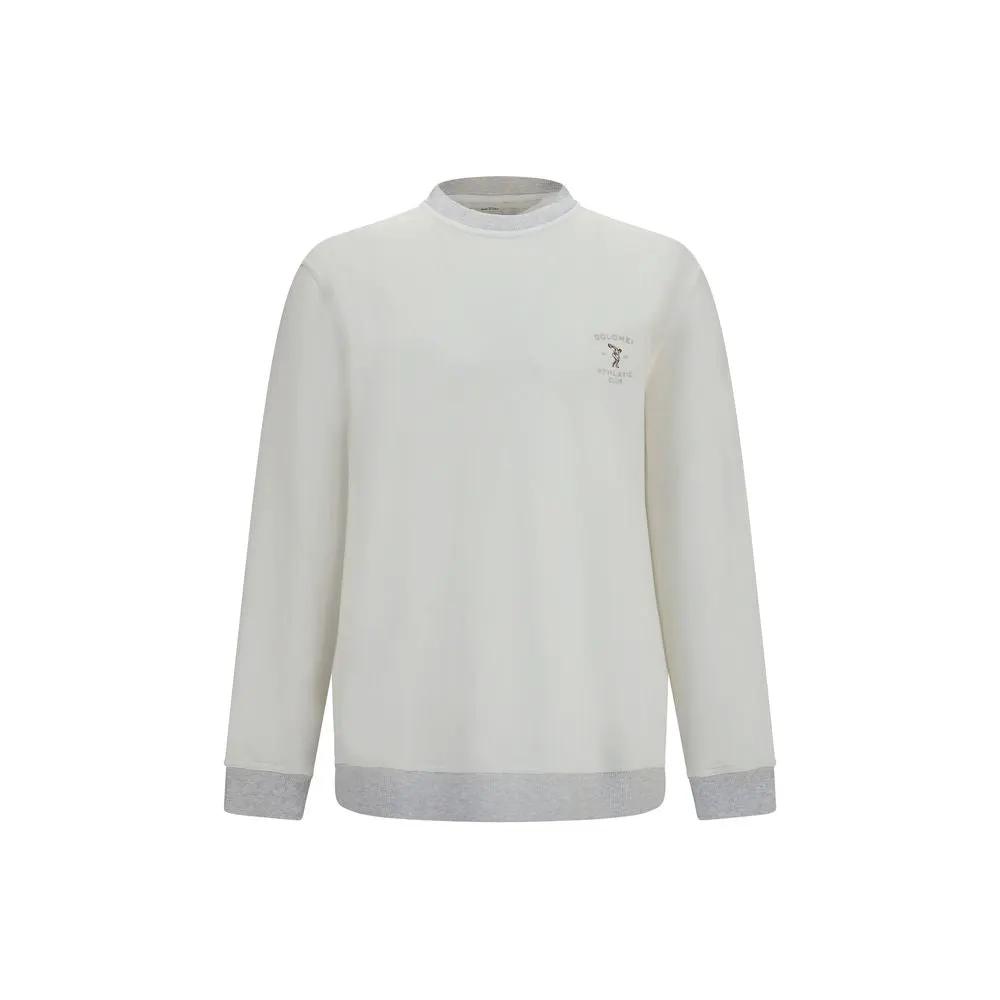 Brunello Cucinelli White Cotton Sweatshirt